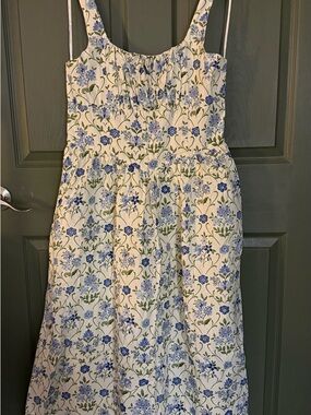 Floral Blue & Green Sundress